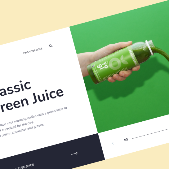 Juice product homepage Image